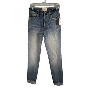 NWT Free People We the Free Women's Denim Distress Raw Hem Med Wash jeans Sz: 27